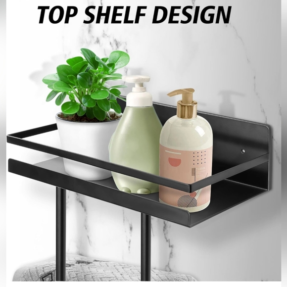 NIB Towel Rack for Bathroom, Towel Rack Wall Mounted with Metal Shelf - Picture 5 of 6